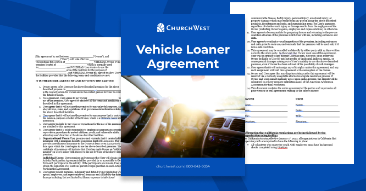 Vehicle Loaner Agreement Policy